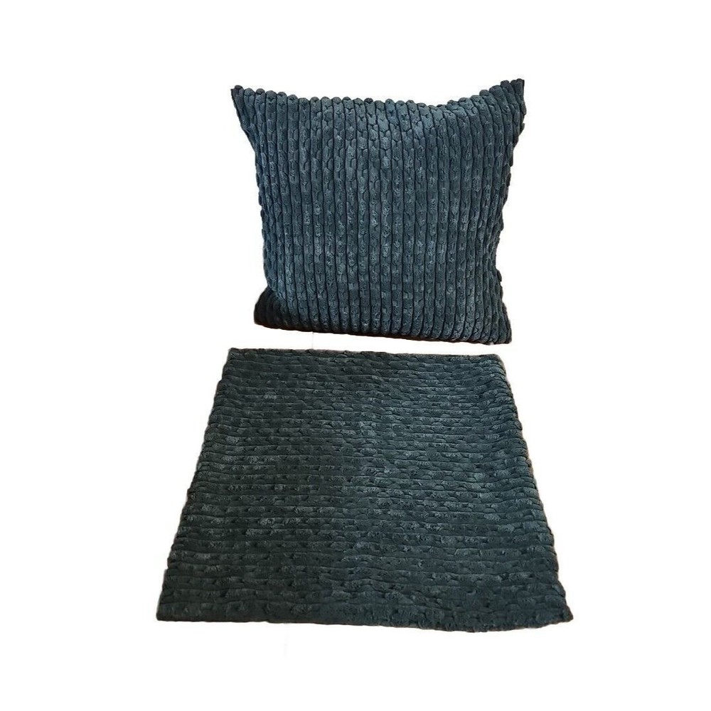Pillow Covers 16/16 Inch Dark Green Set of 2 Woaboy - NEW